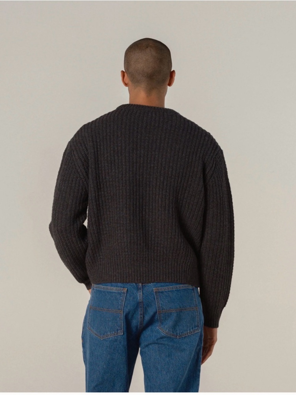 Men’s Crewneck Cotton Knit Sweater - Every Other Thursday - Picture 2 of 6